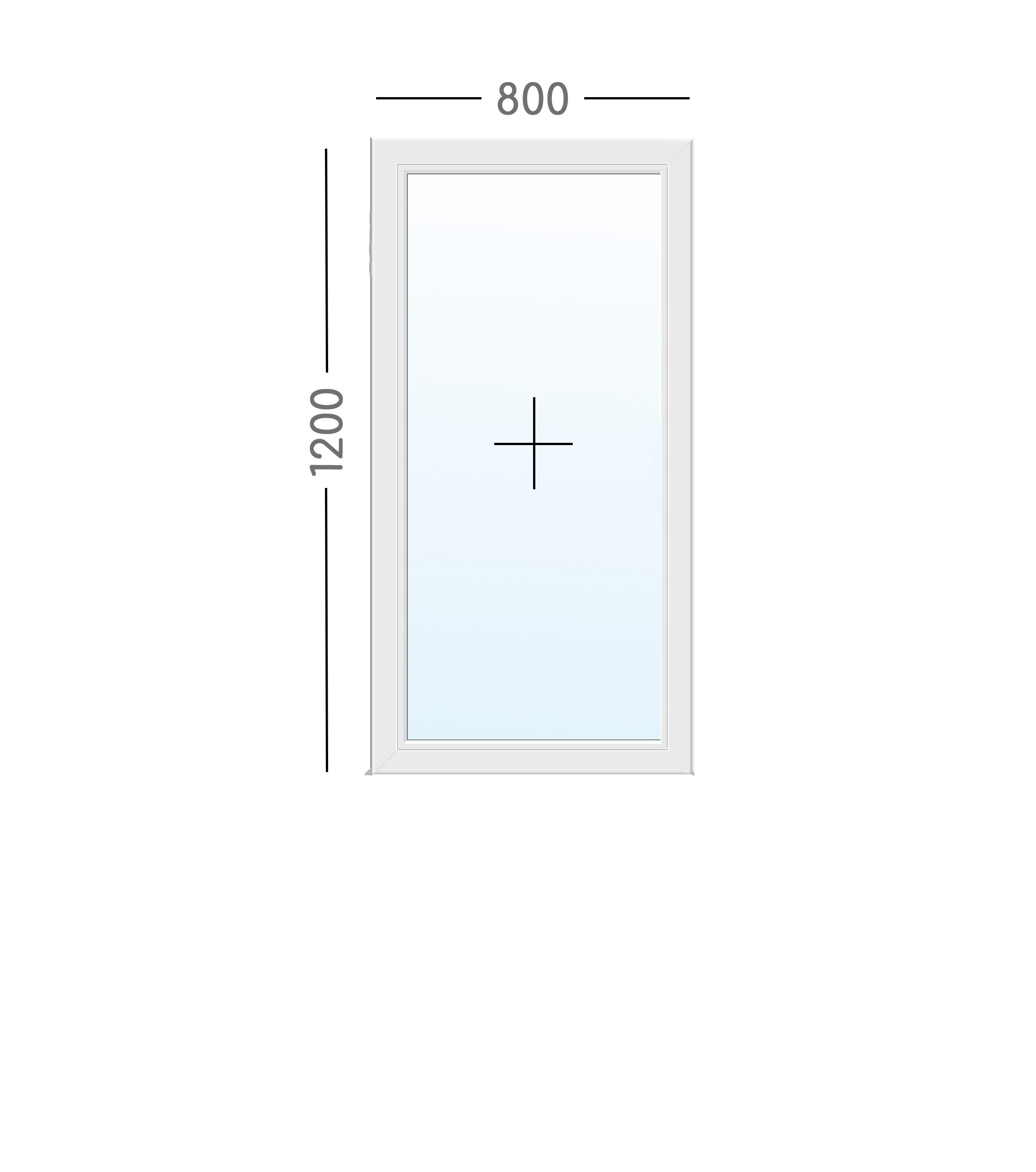 Вікно глухе 800х1200