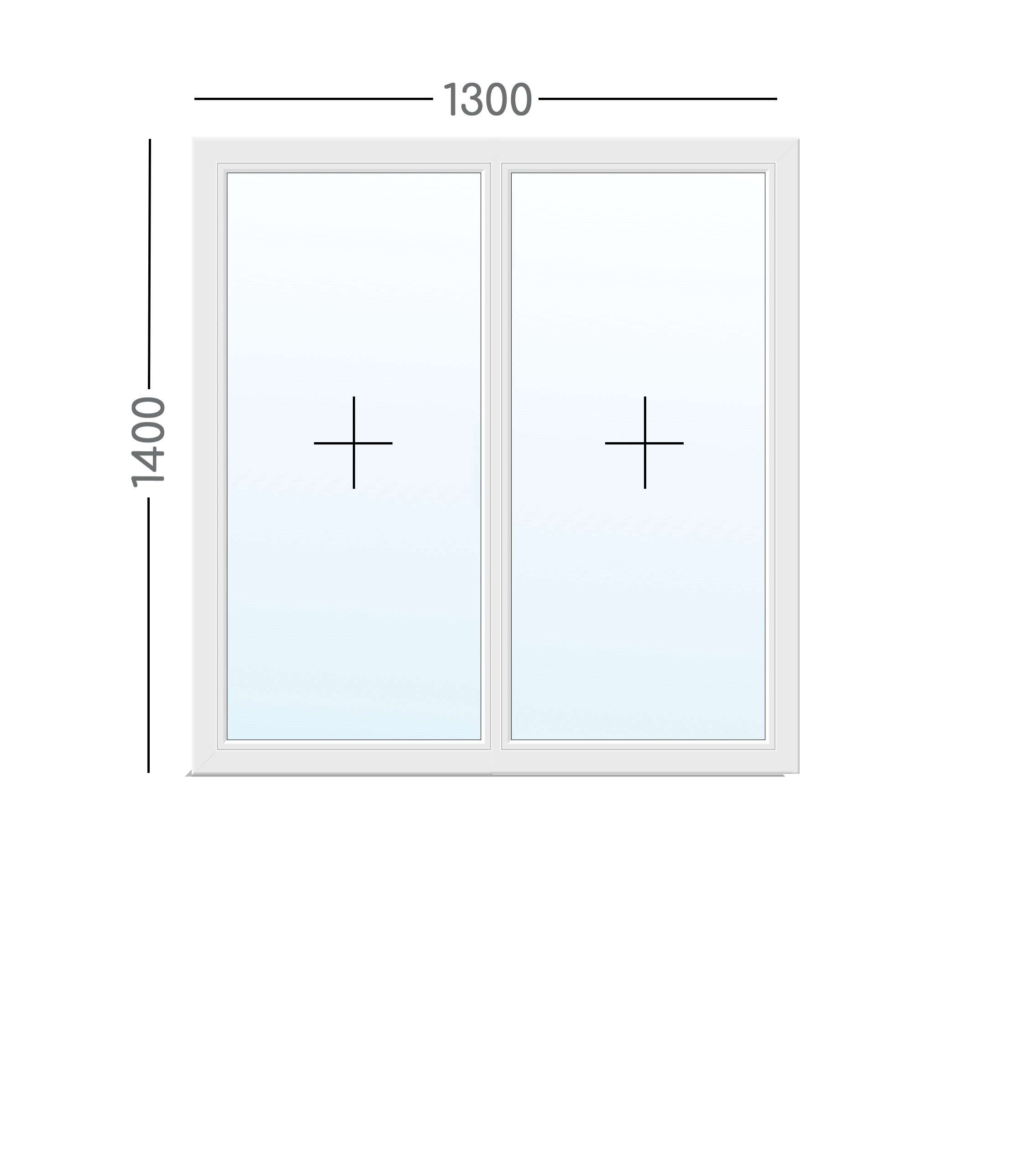 Вікно глухе 1300х1400