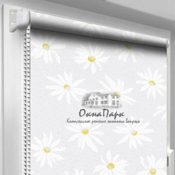 Відкриті тканинні ролети Camomile-White