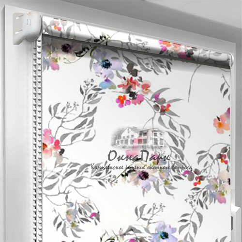 Откытые тканевые ролеты Kimono-Grey